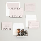 "Eclectic" - Wedding Invitations in Dusty Rose by Vera Lim - Invitation Suite