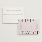 "Eclectic" - Wedding Invitations in Dusty Rose by Vera Lim - Invitation with Envelope