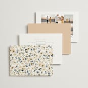 "Swept Away" - Wedding Invitations in Petal by Leah Bisch - Back of Card Options