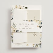 "Swept Away" - Wedding Invitations in Petal by Leah Bisch - Assembled with Belly Band