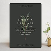 "Modern Leaves" - Wedding Invitations in Smoked by Shannon Chen of Four Wet Feet Studio - Front