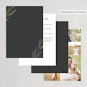 "Modern Leaves" - Wedding Invitations in Smoked by Shannon Chen of Four Wet Feet Studio - Back of Card