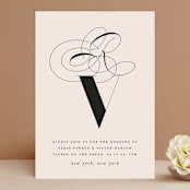 "initals" - Wedding Invitations in Champagne by Lori Wemple - Front