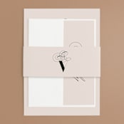 "initals" - Wedding Invitations in Champagne by Lori Wemple - Assembled