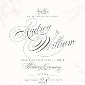 "Flora" - Wedding Invitations in Blush by Nicoletta Savod - Close-Up