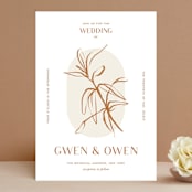 "Ovalon" - Wedding Invitations in Terracotta by Pati Cascino - Front
