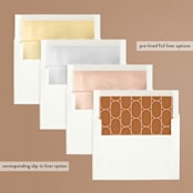 "Ovalon" - Wedding Invitations in Terracotta by Pati Cascino - Envelope Liner Options