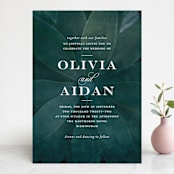 "Succulent Center" - Wedding Invitations in Cactus by Jessica Williams - Front