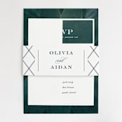 "Succulent Center" - Wedding Invitations in Cactus by Jessica Williams - Assembled