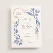"Cascading Floral" - Wedding Invitations in Lagoon by Corinne Malesic - Front