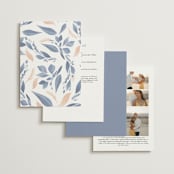 "Cascading Floral" - Wedding Invitations in Lagoon by Corinne Malesic - Back of Card Options