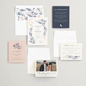 "Cascading Floral" - Wedding Invitations in Lagoon by Corinne Malesic - Invitation Suite