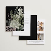 "A Wedding in the Garden" - Wedding Invitations in Charcoal by Chris Griffith - Back of Card Options