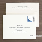 "Color Arch" - Wedding Invitations in Aquatic by Baumbirdy - FREE Recipient Addressing