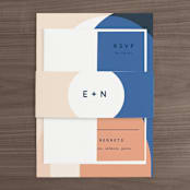 "Color Arch" - Wedding Invitations in Aquatic by Baumbirdy - Assembled