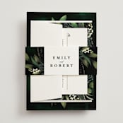 "Forest Finds" - Wedding Invitations in Emerald by Susan Moyal - Assembled