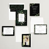 "Forest Finds" - Wedding Invitations in Emerald by Susan Moyal - Invitation Suite