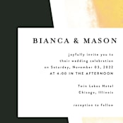 "Upper Block" - Wedding Invitations in Daisy by Lea Velasquez - Close-Up