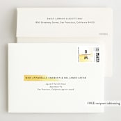 "Upper Block" - Wedding Invitations in Daisy by Lea Velasquez - FREE Recipient Addressing