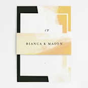 "Upper Block" - Wedding Invitations in Daisy by Lea Velasquez - Assembled