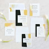 "Upper Block" - Wedding Invitations in Daisy by Lea Velasquez - Invitation Suite