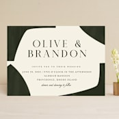 "Warner" - Wedding Invitations in Emerald by Carrie ONeal - Front