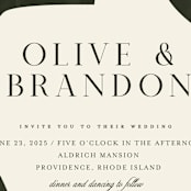 "Warner" - Wedding Invitations in Emerald by Carrie ONeal - Close-Up