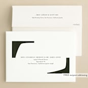 "Warner" - Wedding Invitations in Emerald by Carrie ONeal - FREE Recipient Addressing
