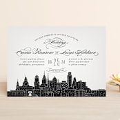 "Big City - Philadelphia" - Wedding Invitations in Light Taupe by Hooray Creative - Front