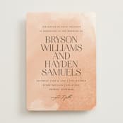 "Swept" - Wedding Invitations in Blush by Snow and Ivy - Front