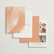 "Swept" - Wedding Invitations in Blush by Snow and Ivy - Back of Card Options