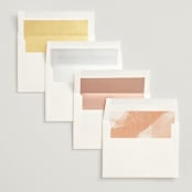 "Swept" - Wedding Invitations in Blush by Snow and Ivy - Envelope Liner Options