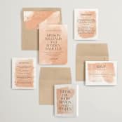 "Swept" - Wedding Invitations in Blush by Snow and Ivy - Invitation Suite