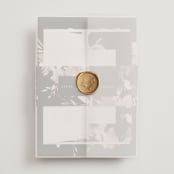 "Beauties" - Wedding Invitations in Noir by Lori Wemple - Assembled with Vellum Wrap and Wax Seal