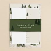 "Into the Forest" - Wedding Invitations in Cream by Alethea and Ruth - Assembled with Belly Band
