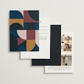 "Abstract Jewels" - Wedding Invitations in Noir by Maria Alou - Back of Card Options