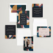 "Abstract Jewels" - Wedding Invitations in Noir by Maria Alou - Invitation Suite