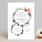 "Garlands" - Wedding Invitations in Lavender by Lori Wemple - Front