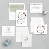 "Garlands" - Wedding Invitations in Lavender by Lori Wemple - Invitation Suite