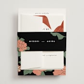 "Kota" - Wedding Invitations in Onyx by Nazia Hyder - Assembled with Belly Band