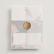"Kota" - Wedding Invitations in Onyx by Nazia Hyder - Assembled with Vellum Wrap and Wax Seal