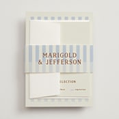 "stripes" - Wedding Invitations in Wave by Kelly Watkins - Assembled with Belly Band