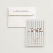 "stripes" - Wedding Invitations in Wave by Kelly Watkins - Invitation with Envelope