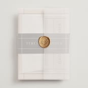 "The Grid" - Wedding Invitations in Rosebud by Mansi Verma - Assembled with Vellum Wrap and Wax Seal