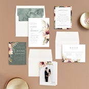 "rustic florals" - Wedding Invitations in Garden by Kate Ahn - Invitation Suite