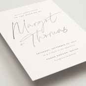 "Ethereal Names" - Wedding Invitations in Plum by Carolyn MacLaren - Close-Up