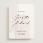 "Painterly" - Wedding Invitations in Blush by Kelly Schmidt - Front