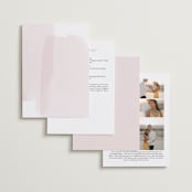 "Painterly" - Wedding Invitations in Blush by Kelly Schmidt - Back of Card