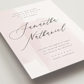 "Painterly" - Wedding Invitations in Blush by Kelly Schmidt - Close-Up