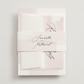 "Painterly" - Wedding Invitations in Blush by Kelly Schmidt - Assembled
